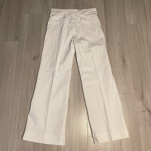 FRAME Denim Le Hardy High-Rise Wide-Leg Jeans - White Sailor Pants - Picture 8 of 9